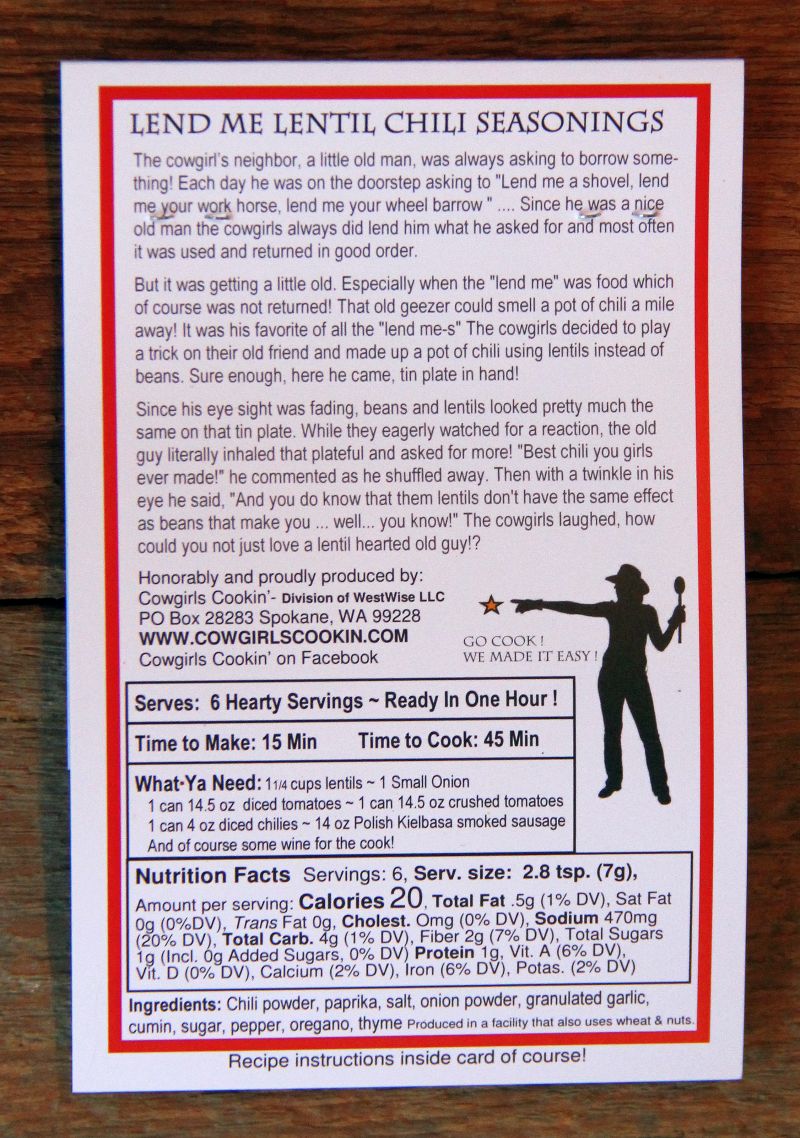 Chili Seasonings for a Lentil Chili - Main Image